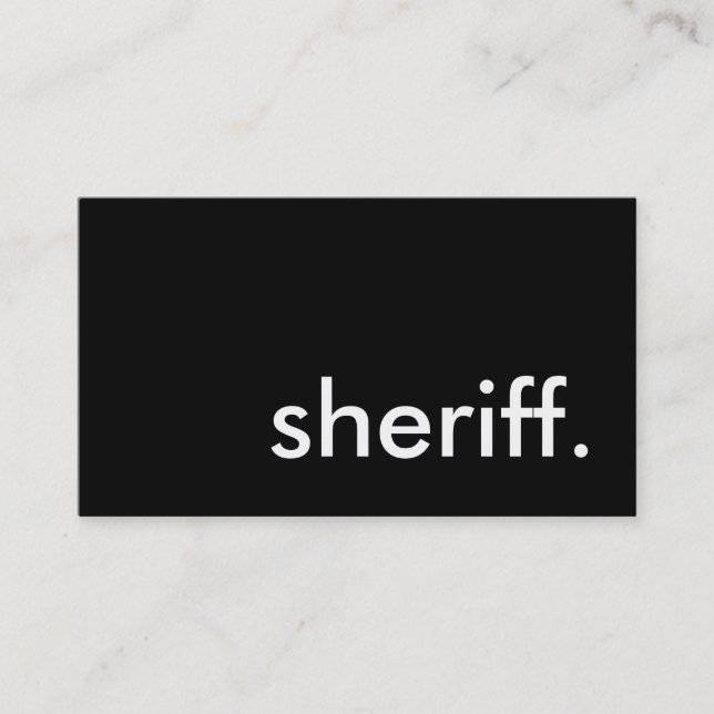 Tarjeta De Visita sheriff. (Anverso)