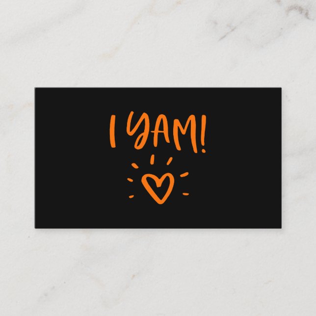 Tarjeta De Visita Shes My Sweet Potato I Yam Set Couples Thanksgivin (Anverso)