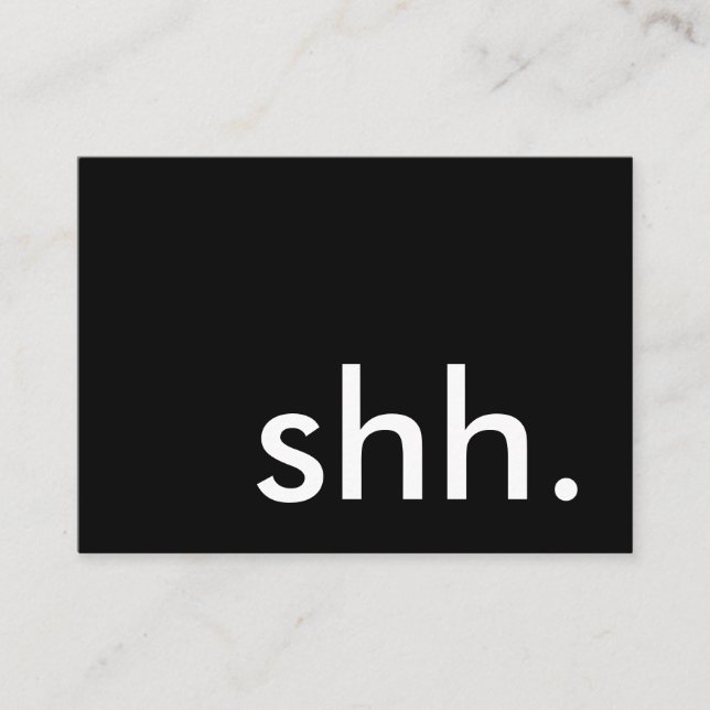 Tarjeta De Visita shh. ¡es un fiesta de sorpresa! (Anverso)