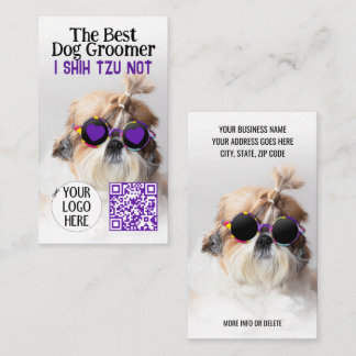 Tarjeta De Visita Shih Tzu, el mejor novio de perros, no el código Q