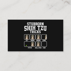 Tarjeta De Visita Shih Tzu Gift  Perro obstinado engaña al amante d