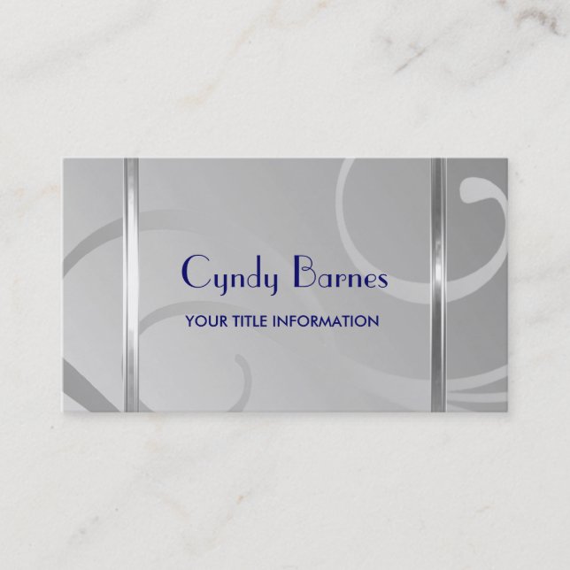 Tarjeta De Visita Shimmer Swirls Business Card (Anverso)