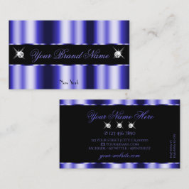 Tarjeta De Visita Shimmery Royal Blue Esparkle Jewels Elegante