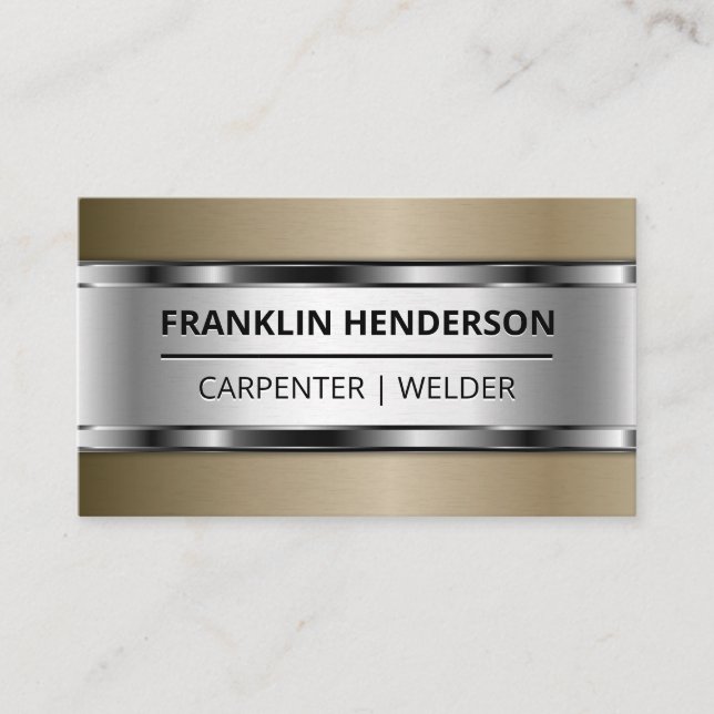 Tarjeta de visita Shine metalizado (Anverso)