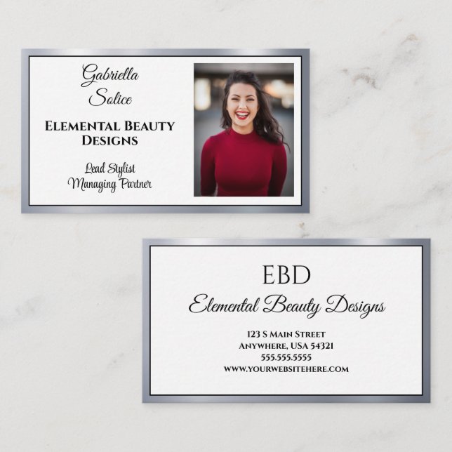 Tarjeta De Visita Shining Star Photo Business Card (Anverso / Reverso)