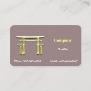 Tarjeta De Visita Shinto dorado