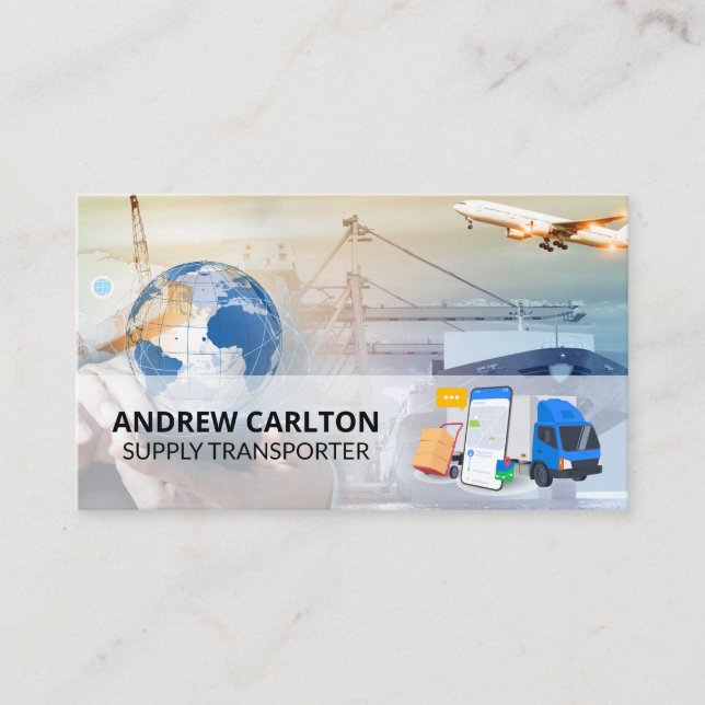 Tarjeta De Visita Shipping Air Boat Trucking Freight  (Anverso)