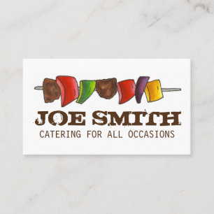 Tarjeta De Visita Shish Kebab Vegetable Skewer Picnic Catedral Chef