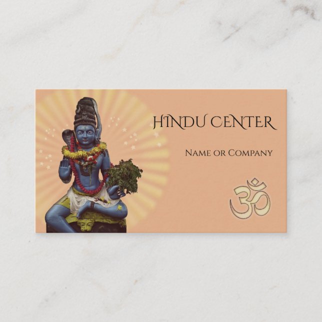 Tarjeta De Visita Shiva 🕉 Hindu (Anverso)