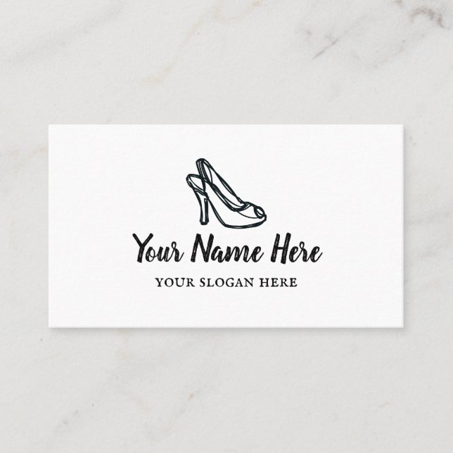 Tarjeta De Visita Shoe fashion beauty business card template (Anverso)