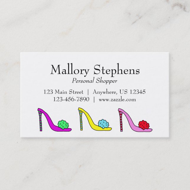 Tarjeta De Visita Shoes Shoes Shoes Business Calling Card (Anverso)