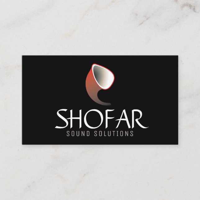Tarjeta De Visita Shofar corto (rojo) (Anverso)