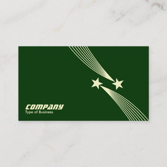 Tarjeta De Visita Shooting Stars v2 - Cream on Dark Green 003300 (Anverso)