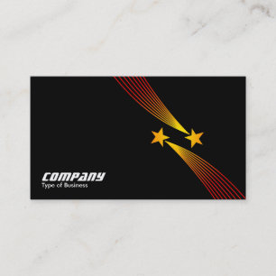 Tarjeta De Visita Shooting Stars v2 - Toned Yellow and Red on Black