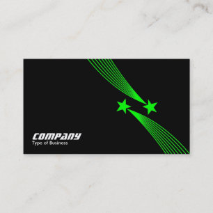 Tarjeta De Visita Shooting Stars v2 - Verde en negro