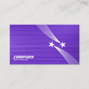 Tarjeta De Visita Shooting Stars v2 - White sobre textura púrpura