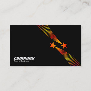 Tarjeta De Visita Shooting Stars v2 - Yellow and Red on Black v2