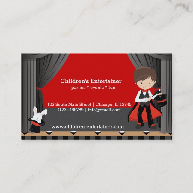 Tarjeta De Visita Show mágico (Anverso)