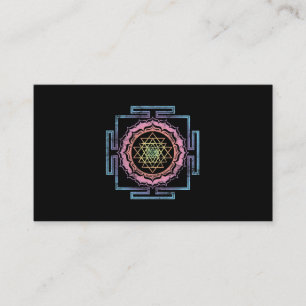 Tarjeta De Visita Shri Yantra Lotus Buddhism Meditación Geome sagrad