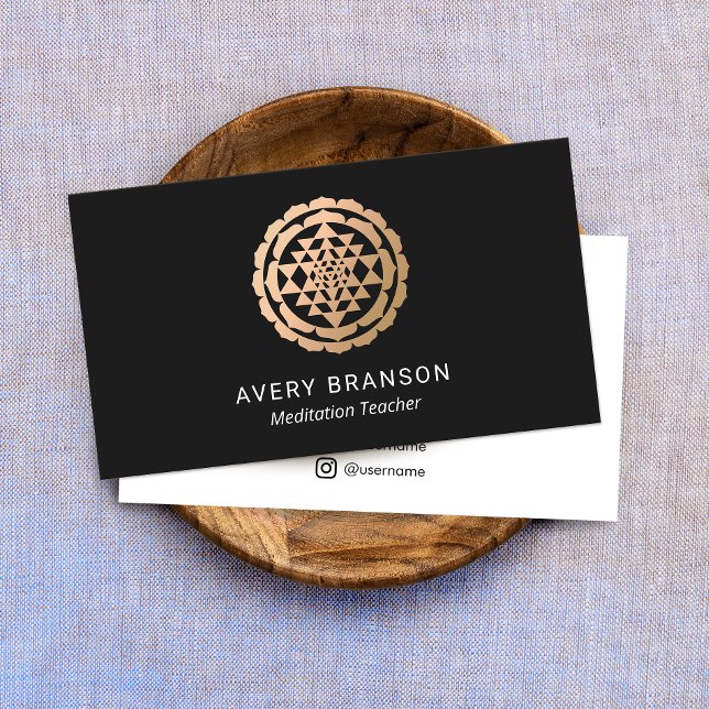 Tarjeta De Visita Shri Yantra Profesor de Meditación (Subido por el creador)