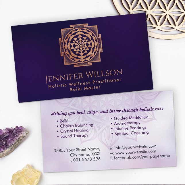 Tarjeta De Visita Shri Yantra - Sri yantra - Shri Chakra - Cobre (Subido por el creador)