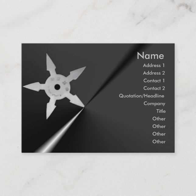 Tarjeta de visita Shuriken (Anverso)