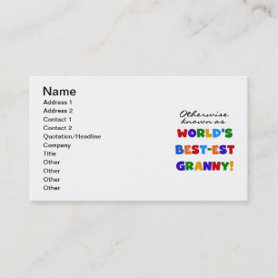 Tarjeta De Visita Si no conocido como regalos de la abuelita