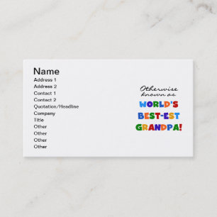 Tarjeta De Visita Si no conocido como regalos del abuelo Mejor-est