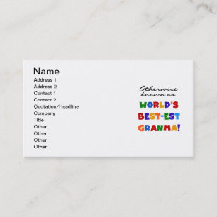 Tarjeta De Visita Si no conocido como regalos del Mejor-est Granma