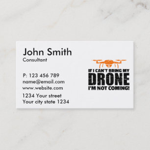 Tarjeta De Visita Si no puedo traer mi drone no voy a venir