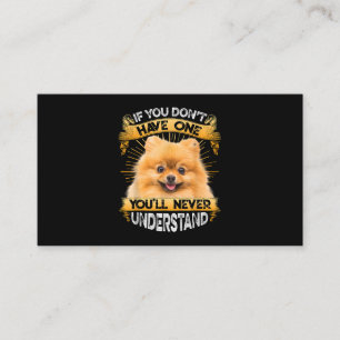Tarjeta De Visita Si no tienes una diversión pomeraniana
