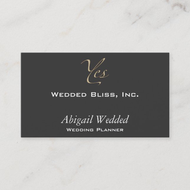 Tarjeta De Visita Sí - planificador de la boda (Anverso)