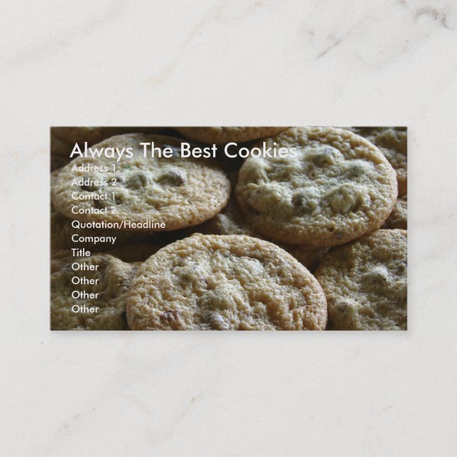 Tarjeta De Visita Siempre Las Mejores Cookies (Anverso)