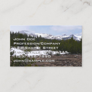 Tarjeta De Visita Sierra Nevada y nieve en Yosemite