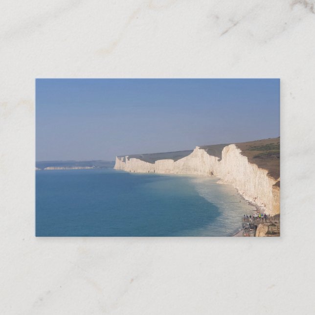 Tarjeta De Visita Siete hermanas Chalk Cliffs Beach Head (Anverso)