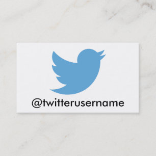 Tarjeta De Visita Sígame en el gorjeo (el username del