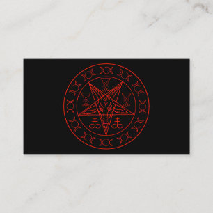 Tarjeta De Visita Sigil de la luna triple de Baphomet y sigil del