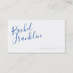 Tarjeta De Visita SIGNATURE script name moda moderna azul real