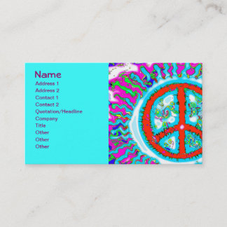 Tarjeta De Visita Signo abstracto de paz trippy