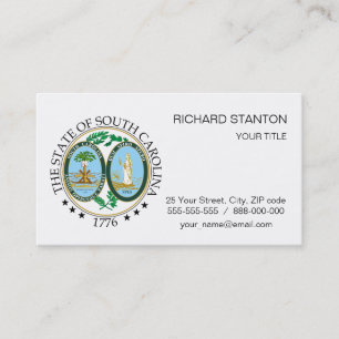 Tarjeta De Visita Signo de Carolina del Sur