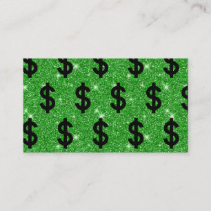 Tarjeta De Visita Signo de Dólar Negro Dinero Efectivo Empresario Fi