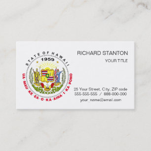Tarjeta De Visita Signo de Hawaii