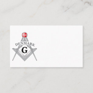 Tarjeta De Visita signo de la francmasonería de Dinamarca