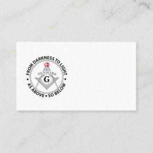 Tarjeta De Visita signo de la francmasonería de Dinamarca