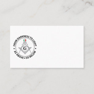 Tarjeta De Visita signo de la francmasonería italiana