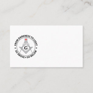 Tarjeta De Visita signo de la francmasonería Japón