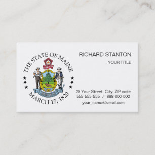 Tarjeta De Visita Signo de Maine