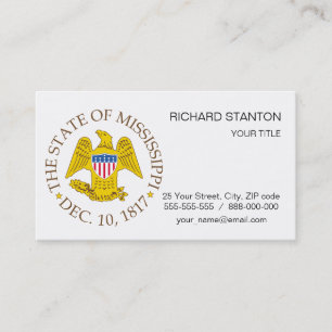 Tarjeta De Visita Signo de Mississippi