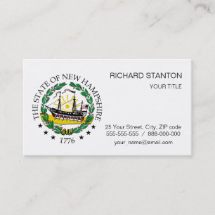 Tarjeta De Visita Signo de New Hampshire