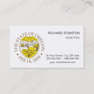 Tarjeta De Visita Signo de Oregon